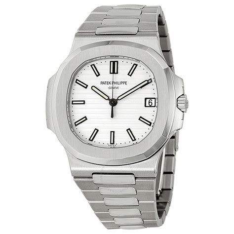 patek philippe white nautilus|patek philippe nautilus retail price.